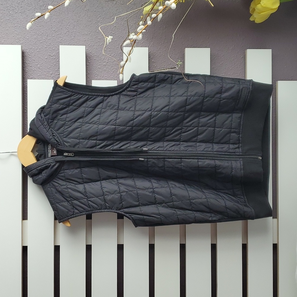 Michael Kors Black Vest with hood in Small